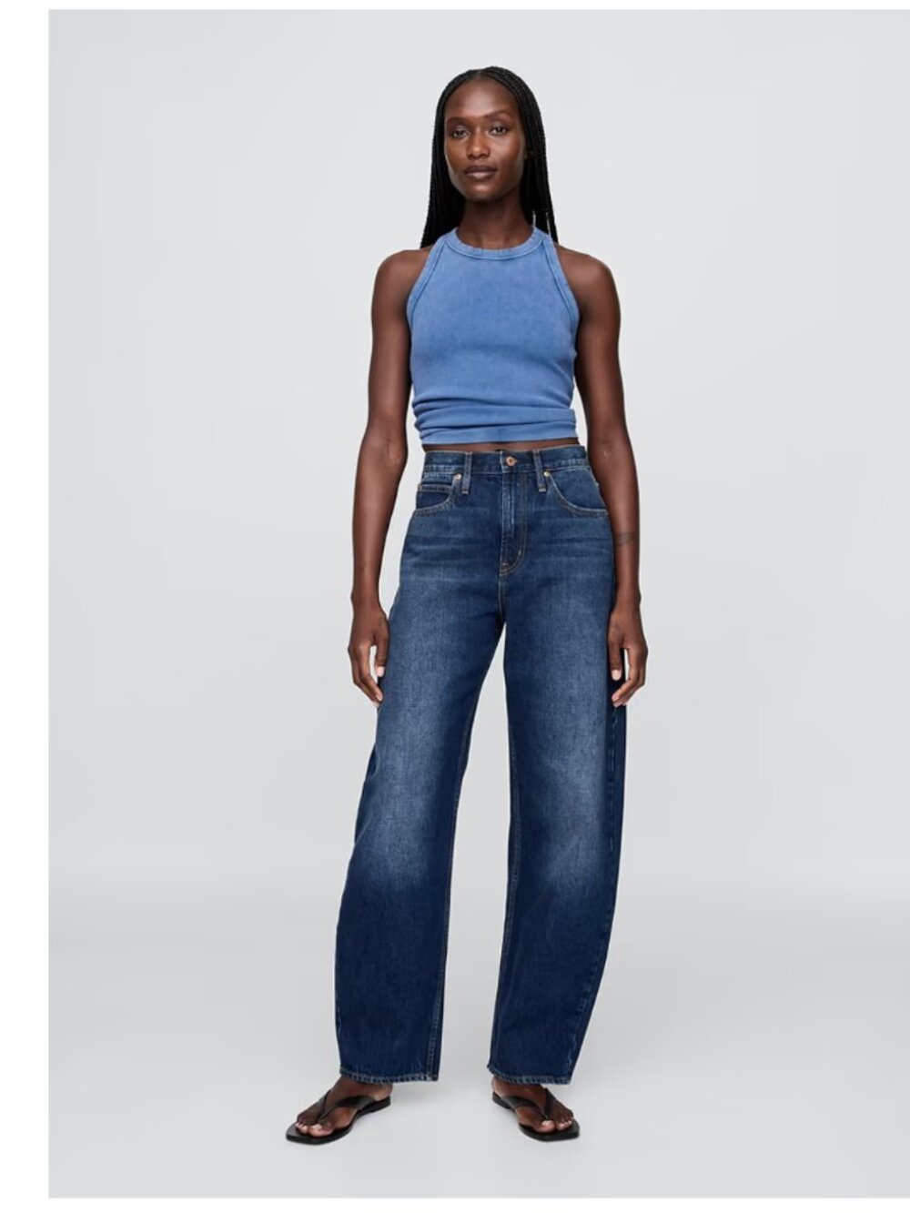 Gap High Rise Barrel Jeans, Size 29